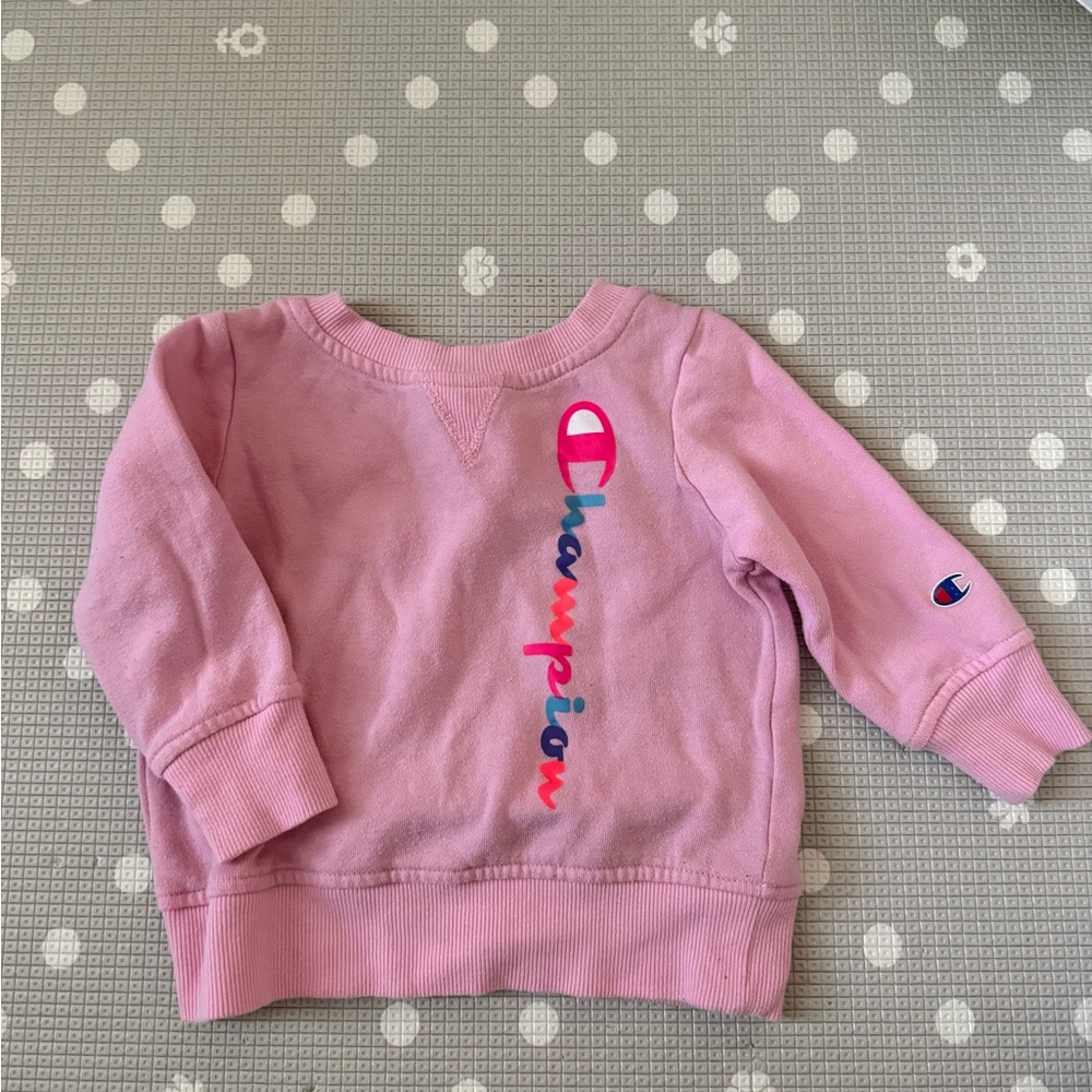 Champion Kids Light Pink Logo Sweatshirt